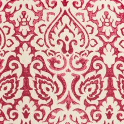22"x22" Oversize Poly Filled Damask Square Throw Pillow Red - Rizzy Home