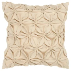 18"x18" Botanical Petals Solid Square Throw Pillow Cover - Rizzy Home -Online Home Decor GUEST 04b9416e 09a8 44ef b040 4f86cd4a43c2