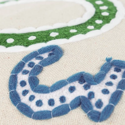 18"x18" Poly Filled 'Ho' Square Throw Pillow - Rizzy Home 2 18"x18" Poly Filled 'Ho' Square Throw Pillow - Rizzy Home - Image 2