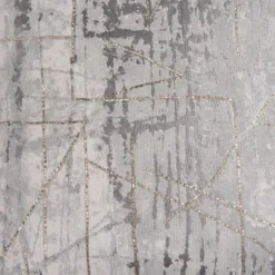 20"x20" Oversize Abstract Square Throw Pillow Silver/Gray - Rizzy Home