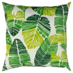 22"x22" Oversize Poly-Filled Leaf Pattern Botanical Indoor/Outdoor Square Throw Pillow - Rizzy Home -Online Home Decor GUEST 0d4bb5d8 c8d0 4382 96b6 1f3c55e04a96