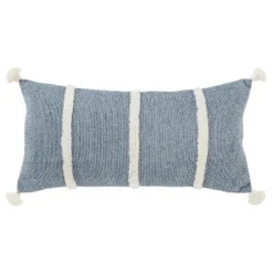 14"x26" Oversized Striped Poly Filled Lumbar Throw Pillow - Rizzy Home -Online Home Decor GUEST 13973789 86f3 4010 aed1 7b3b583f6bce