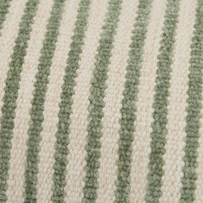 14"x20" Oversize Striped Poly Filled Lumbar Throw Pillow Green - Rizzy Home 3 14"x20" Oversize Striped Poly Filled Lumbar Throw Pillow Green - Rizzy Home - Image 3