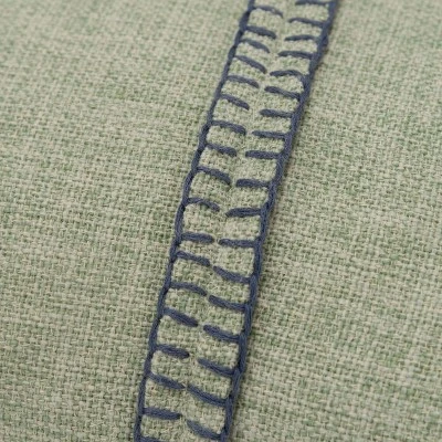 14"x26" Oversized Solid Lumbar Throw Pillow Cover Green - Rizzy Home 2 14"x26" Oversized Solid Lumbar Throw Pillow Cover Green - Rizzy Home - Image 2