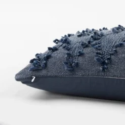 14"x26" Oversized Chevron Lumbar Throw Pillow Cover Indigo - Rizzy Home -Online Home Decor GUEST 1ca5ca17 37f1 4221 b139 2a5825c5e12d