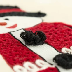 20"x20" Oversize Poly Filled Home Snowman Family Square Throw Pillow Ivory - Rizzy Home