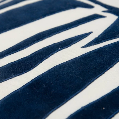 20"x20" Oversize Abstract Square Throw Pillow Cover Dark Blue - Rizzy Home 2 20"x20" Oversize Abstract Square Throw Pillow Cover Dark Blue - Rizzy Home - Image 2