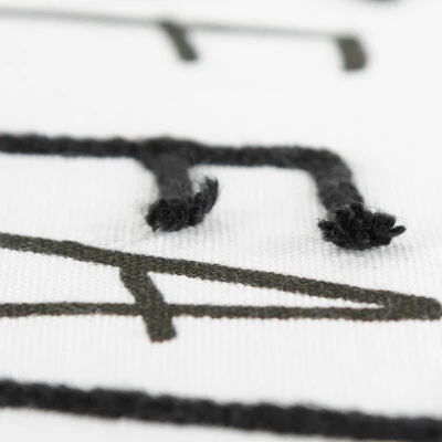 20"X20" Oversize Word Square Throw Pillow Cover White/Black - Rizzy Home 2 20"X20" Oversize Word Square Throw Pillow Cover White/Black - Rizzy Home - Image 2