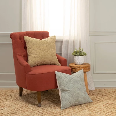 20"x20" Oversize Fan Square Throw Pillow Cover Khaki - Rizzy Home 5 20"x20" Oversize Fan Square Throw Pillow Cover Khaki - Rizzy Home - Image 5