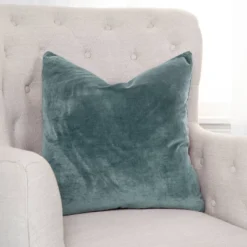 22"x22" Oversize Square Throw Pillow Cover Teal - Rizzy Home -Online Home Decor GUEST 217b36b4 fbc0 4d65 81cc a2ee5bf938fb
