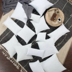 Solid Down Filled Throw Pillow White - Rizzy Home