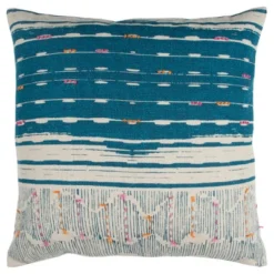22"x22" Oversize Boho French Knot Square Throw Pillow - Rizzy Home -Online Home Decor GUEST 2d1b6024 d176 4f95 89ab 0a6d78ecd441