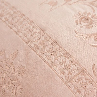 20"x20" Oversize Poly Filled Solid Square Throw Pillow Cover Blush - Rizzy Home 2 20"x20" Oversize Poly Filled Solid Square Throw Pillow Cover Blush - Rizzy Home - Image 2