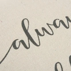 18"x18" 'Always Stay Humble And Kind' Sentiment Decorative Filled Square Throw Pillow Neutral - Rizzy Home