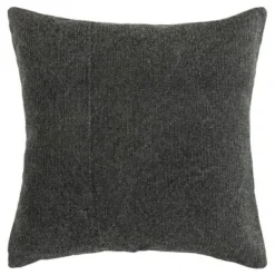22"x22" Oversize Reversible Solid Square Throw Pillow Cover Black - Rizzy Home