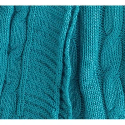 50"x60" Cable Knit Throw Blanket - Rizzy Home 3 50"x60" Cable Knit Throw Blanket - Rizzy Home - Image 3