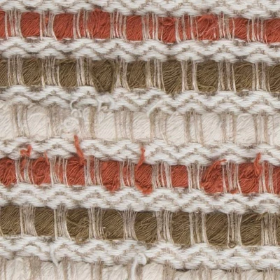 20"x20" Oversize Striped Square Throw Pillow Cover Dark Orange - Rizzy Home 1 20"x20" Oversize Striped Square Throw Pillow Cover Dark Orange - Rizzy Home