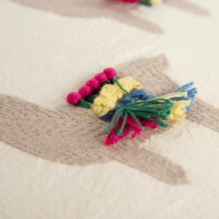 18"x18" Llama Print Square Throw Pillow Off White - Rizzy Home