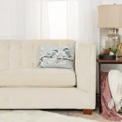 14"x20" Oversize Bird Lumbar Throw Pillow Cover Gray - Rizzy Home -Online Home Decor GUEST 3639d59a 4c43 4bdd 8690 7556ccdbd5f0