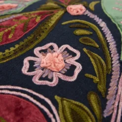 20"x20" Oversize Floral Square Throw Pillow Cover Black - Rizzy Home