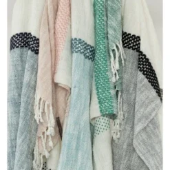 50"x60" Color Block With Striped Throw Blanket - Rizzy Home -Online Home Decor GUEST 3de1731a 6b4e 4c4e 8481 406660f84c11