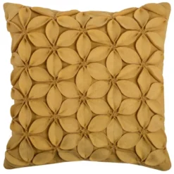 18"x18" Botanical Petals Solid Square Throw Pillow Cover - Rizzy Home -Online Home Decor GUEST 40bb9962 a315 4b4c 9b45 e45610ca0226