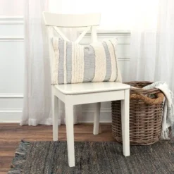 14"x20" Oversize Striped Poly Filled Lumbar Throw Pillow Gray - Rizzy Home -Online Home Decor GUEST 437a1f4b 5bd2 42c8 b210 4395713b4536