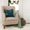 20"x20" Oversize Floral Square Throw Pillow Cover Teal - Rizzy Home