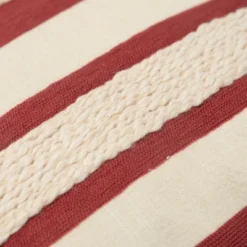 20"x20" Oversize Striped Square Throw Pillow Cover Crimson - Rizzy Home -Online Home Decor GUEST 4a30a165 e156 4b62 bb27 5925b465d4df