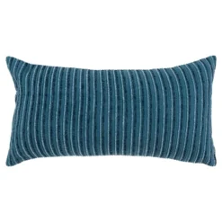 14"x26" Oversized Solid Striped Poly Filled Lumbar Throw Pillow - Rizzy Home -Online Home Decor GUEST 57d4062a f4a8 4c71 bf01 005bd89485fb