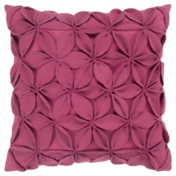 18"x18" Botanical Petals Solid Square Throw Pillow Cover - Rizzy Home -Online Home Decor GUEST 5b4c1ccd a85a 4c36 b700 da3f5b5f2b16