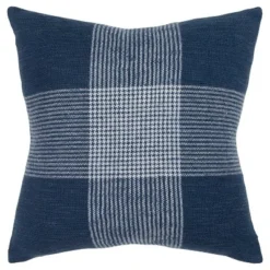 20"x20" Oversize Plaid Poly Filled Square Throw Pillow - Rizzy Home -Online Home Decor GUEST 5bb55353 a3db 4084 869d e19bd4646b20
