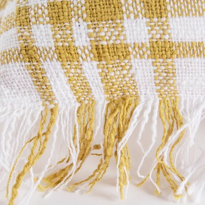 18"x18" Poly Filled Plaid Square Throw Pillow - Rizzy Home 2 18"x18" Poly Filled Plaid Square Throw Pillow - Rizzy Home - Image 2