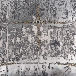 20"x20" Oversize Abstract Square Throw Pillow Silver/Gold - Rizzy Home: Modern Canvas Cotton, Zippered, Indoor Decorative Cushion