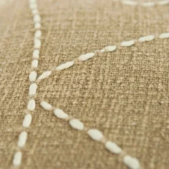 18"x18" Poly Filled Hyroglyphics Square Throw Pillow Khaki - Rizzy Home