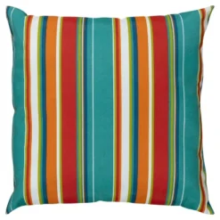 22"x22" Oversize Poly-Filled Striped Indoor/Outdoor Square Throw Pillow - Rizzy Home -Online Home Decor GUEST 6bb9214d 07cb 46bb 9c87 e41e0c63dc02