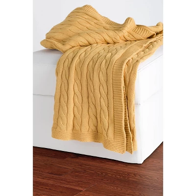 50"x60" Cable Knit Throw Blanket - Rizzy Home 6 50"x60" Cable Knit Throw Blanket - Rizzy Home - Image 6