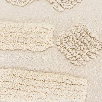 14"x26" Oversize Natural Modern Industrial Lumbar Throw Pillow Ivory - Rizzy Home 2 14"x26" Oversize Natural Modern Industrial Lumbar Throw Pillow Ivory - Rizzy Home - Image 2