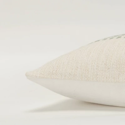 14"x20" Oversize Striped Poly Filled Lumbar Throw Pillow Green - Rizzy Home 4 14"x20" Oversize Striped Poly Filled Lumbar Throw Pillow Green - Rizzy Home - Image 4