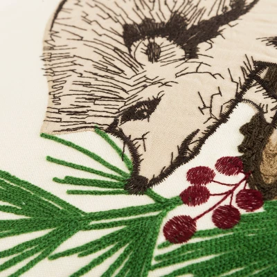 20"x20" Hedgehog Square Throw Pillow Cover Beige - Rizzy Home 2 20"x20" Hedgehog Square Throw Pillow Cover Beige - Rizzy Home - Image 2