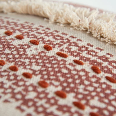 14"x26" Oversized Poly Filled Striped Lumbar Throw Pillow Rust - Rizzy Home 2 14"x26" Oversized Poly Filled Striped Lumbar Throw Pillow Rust - Rizzy Home - Image 2