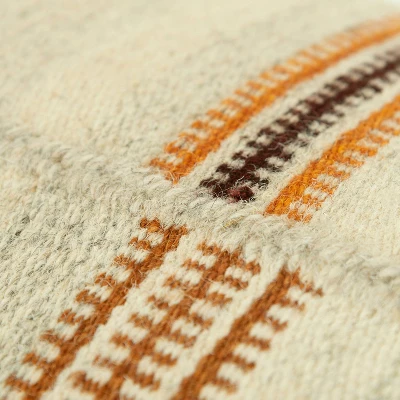 14"x26" Oversized Off-Set Striped Lumbar Throw Pillow Cover Light Beige - Rizzy Home 1 14"x26" Oversized Off-Set Striped Lumbar Throw Pillow Cover Light Beige - Rizzy Home