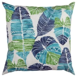 22"x22" Oversize Poly-Filled Leaf Pattern Botanical Indoor/Outdoor Square Throw Pillow - Rizzy Home -Online Home Decor GUEST 807c6e2b 3d1f 42c4 8049 5fa6ebc58587