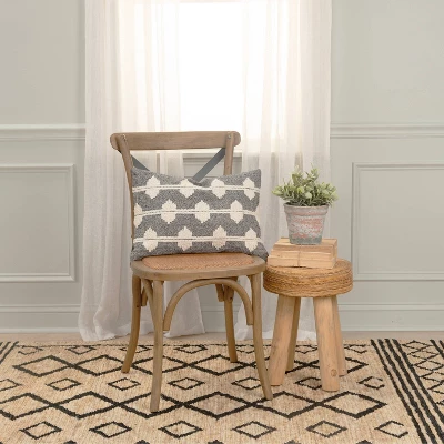 14"x20" Oversize Diamond Lumbar Throw Pillow Cover - Rizzy Home 4 14"x20" Oversize Diamond Lumbar Throw Pillow Cover - Rizzy Home - Image 4