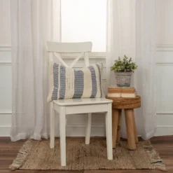 14"x26" Oversize Modern Farmhouse Craft Lumbar Throw Pillow Navy Blue - Rizzy Home -Online Home Decor GUEST 83a1aefa 5c37 4412 ad7a b585c300ff3c