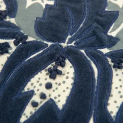 18"x18" Floral Square Throw Pillow Cover Blue - Rizzy Home -Online Home Decor GUEST 844f3cf4 32d4 45d0 a4ff b0ead85e3d9d