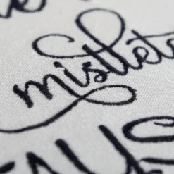 20"x20" Oversize Mistletoe Poly Filled Square Throw Pillow - Rizzy Home: Hand Beaded, French Knots, Indoor Decor, Zipper Closure