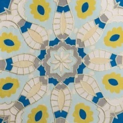 20"x20" Oversize Poly Filled Medallion Square Throw Pillow Light Yellow - Rizzy Home