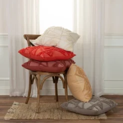 20"x20" Oversize Geometric Fur Square Throw Pillow Cover - Rizzy Home -Online Home Decor GUEST 89739c2c 731a 4507 958e b44befa972ca