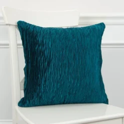 18"x18" Detailed Solid Textured Square Throw Pillow Blue - Rizzy Home 9 18"x18" Detailed Solid Textured Square Throw Pillow Blue - Rizzy Home -Online Home Decor GUEST 8a5a3bc0 dc18 4005 a90c 56500dcadbe6
